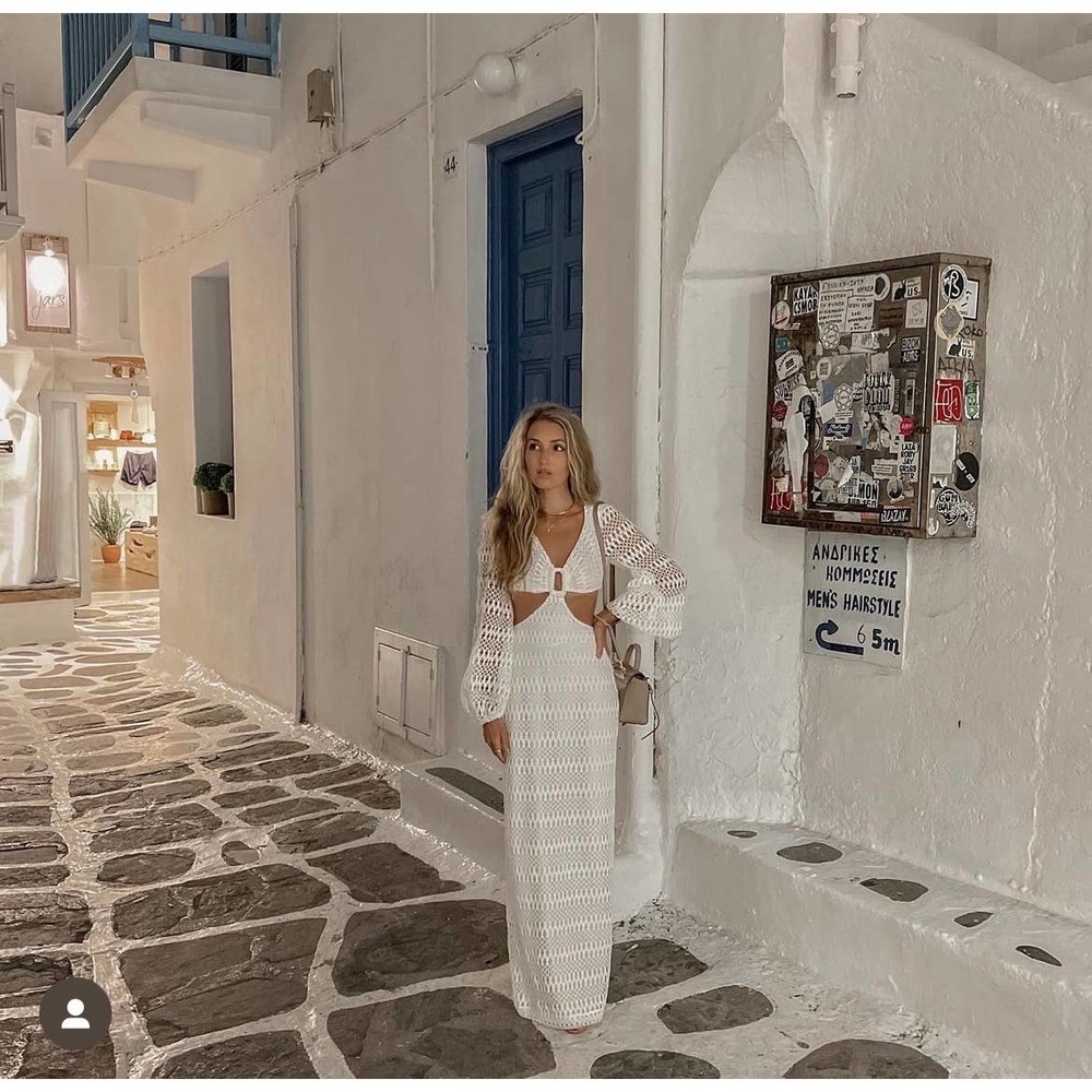 ✖️SOLD✖️PatBo White Crochet Maxi Dress - Picture 4 of 8